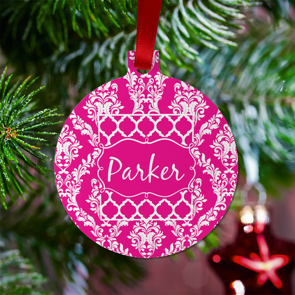 Moroccan & Damask Metal Ball Ornament - Lifestyle