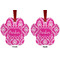 Moroccan & Damask Metal Paw Ornament - Front and Back