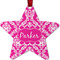 Moroccan & Damask Metal Star Ornament - Front