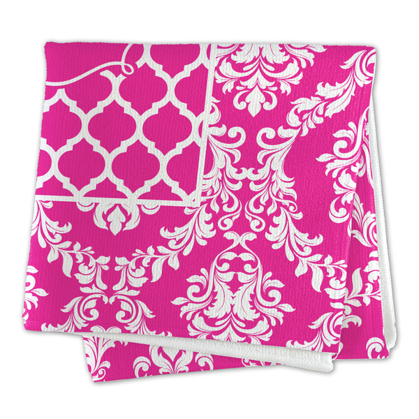 Moroccan & Damask Microfiber Dish Rag - FOLDED (square)