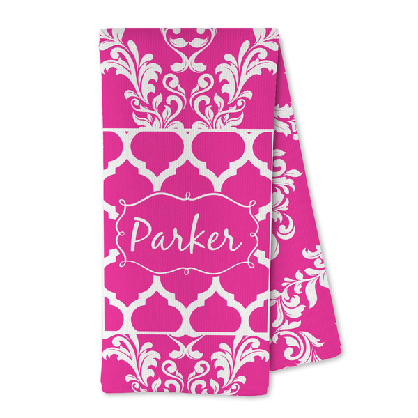 Custom Moroccan & Damask Kitchen Towel - Microfiber (Personalized)