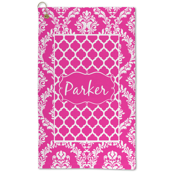 Custom Moroccan & Damask Microfiber Golf Towel (Personalized)