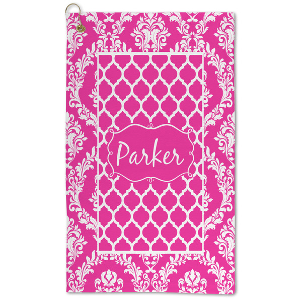 Custom Moroccan & Damask Microfiber Golf Towel (Personalized)