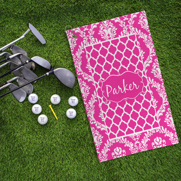Moroccan & Damask Microfiber Golf Towels - LIFESTYLE