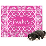 Moroccan & Damask Dog Blanket - Large (Personalized)