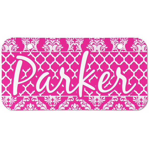 Moroccan & Damask Mini Bicycle License Plate - Two Holes