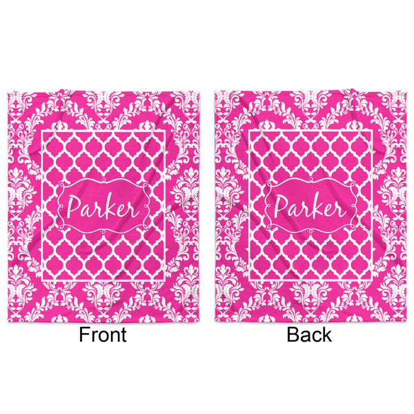 Moroccan & Damask Minky Blanket - 50"x60" - Double Sided - Front & Back