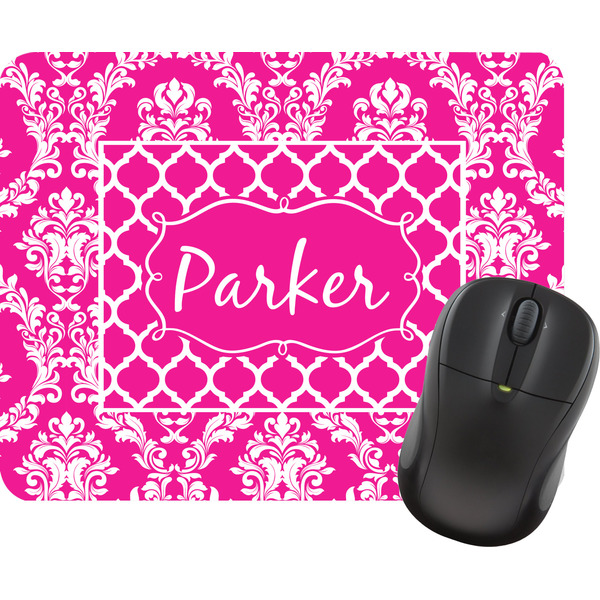 Custom Moroccan & Damask Rectangular Mouse Pad (Personalized)