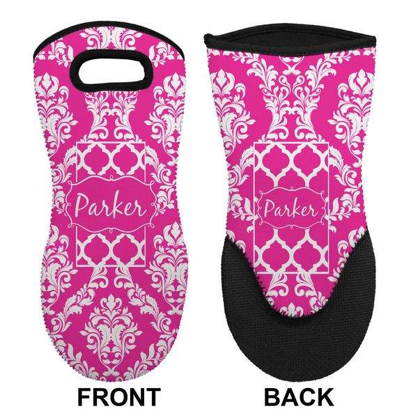 Moroccan & Damask Neoprene Oven Mitt (Front & Back)