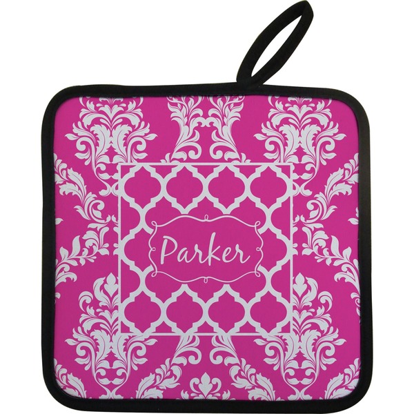 Custom Moroccan & Damask Pot Holder w/ Name or Text