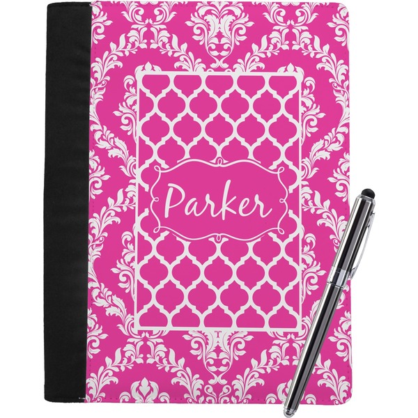 Custom Moroccan & Damask Notebook Padfolio - Large w/ Name or Text