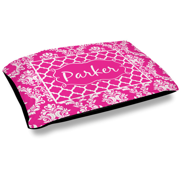Custom Moroccan & Damask Outdoor Dog Bed - Large (Personalized)