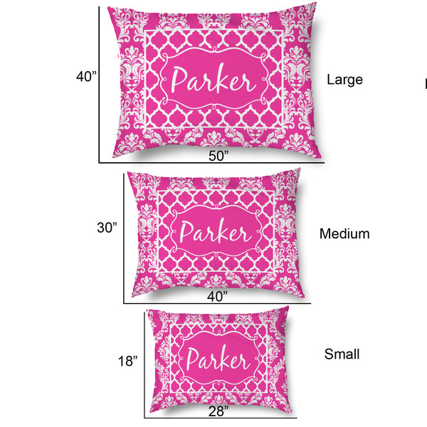 Moroccan & Damask Outdoor Dog Beds - SIZE CHART
