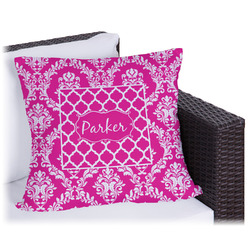 Moroccan & Damask Outdoor Pillow - 16" (Personalized)