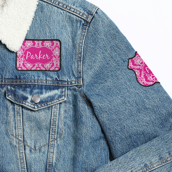 Moroccan & Damask Patches Lifestyle Jean Jacket Detail