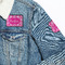 Moroccan & Damask Patches Lifestyle Jean Jacket Detail