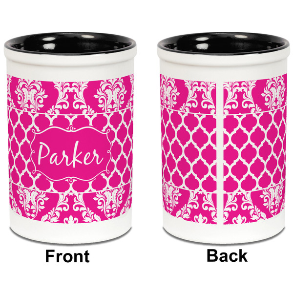 Moroccan & Damask Pencil Holder - Black - approval