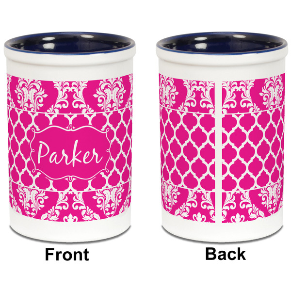 Moroccan & Damask Pencil Holder - Blue - approval