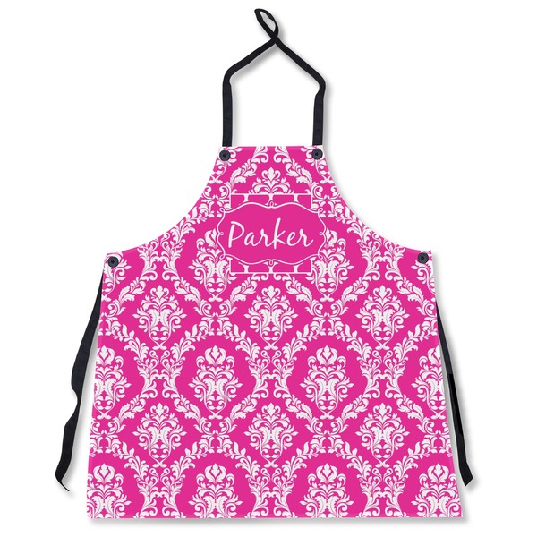 Custom Moroccan & Damask Apron Without Pockets w/ Name or Text