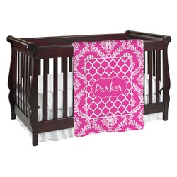 Moroccan & Damask Baby Blanket (Personalized)