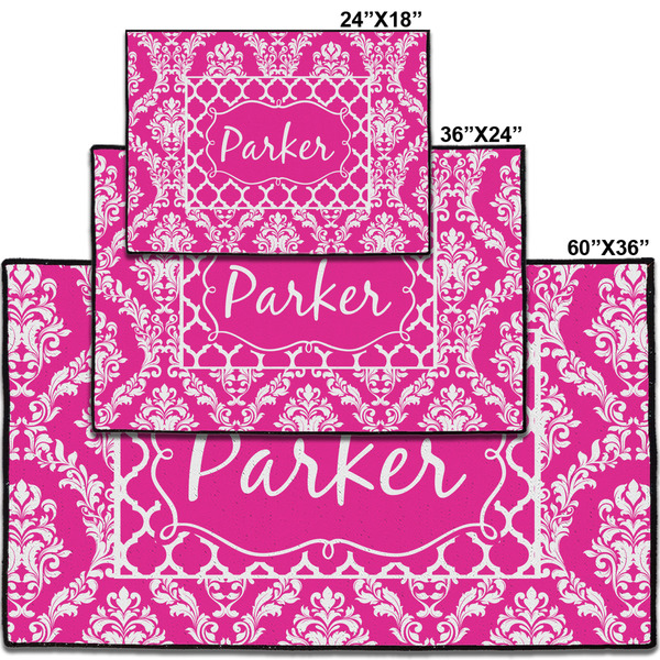 Moroccan & Damask Personalized Door Mat - Group Parent IMF