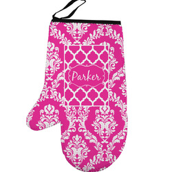 Moroccan & Damask Left Oven Mitt (Personalized)