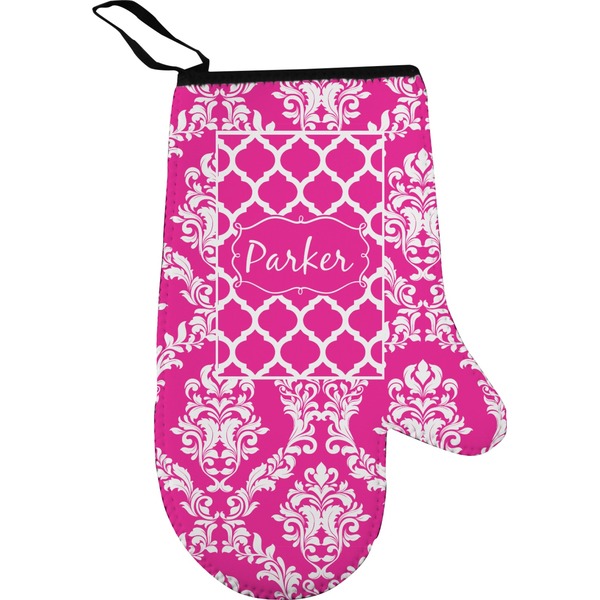 Custom Moroccan & Damask Right Oven Mitt (Personalized)