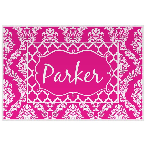 Custom Moroccan & Damask Laminated Placemat w/ Name or Text