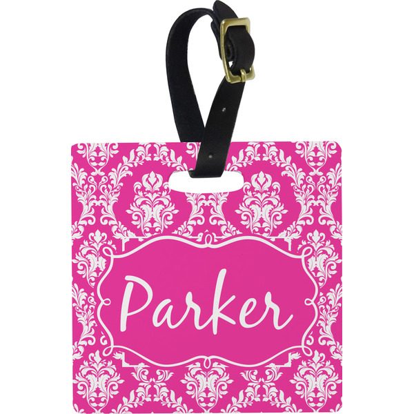 Moroccan & Damask Personalized Square Luggage Tag