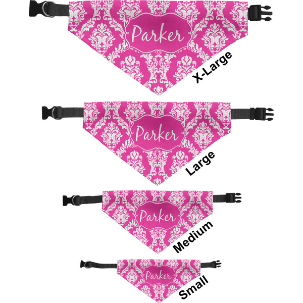 Moroccan & Damask Pet Bandana Sizes