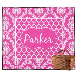 Moroccan & Damask Outdoor Picnic Blanket (Personalized)