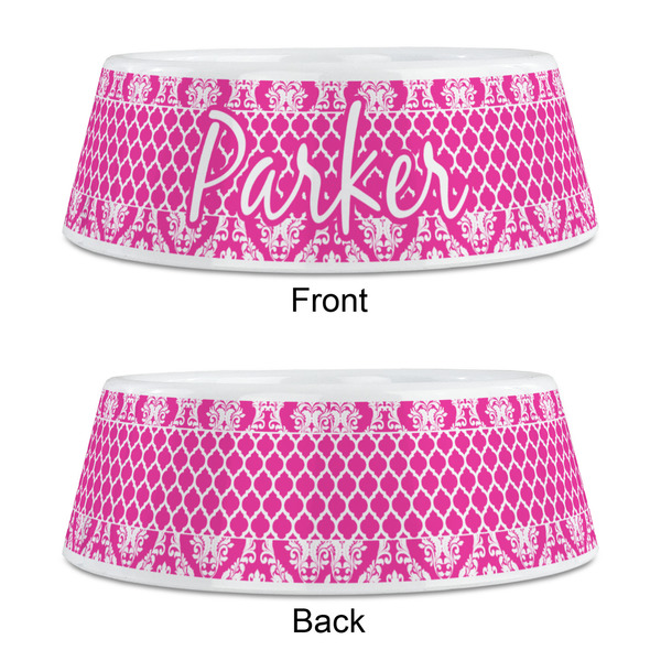 Moroccan & Damask Plastic Pet Bowls - Medium - APPROVAL