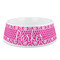 Moroccan & Damask Plastic Dog Bowl - Medium (Personalized)