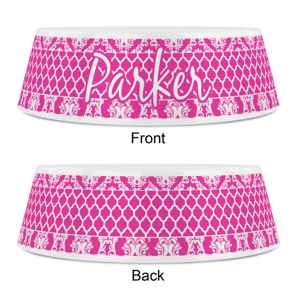 Moroccan & Damask Plastic Pet Bowls - Small - APPROVAL