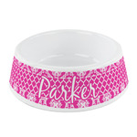 Moroccan & Damask Plastic Dog Bowl - Small (Personalized)