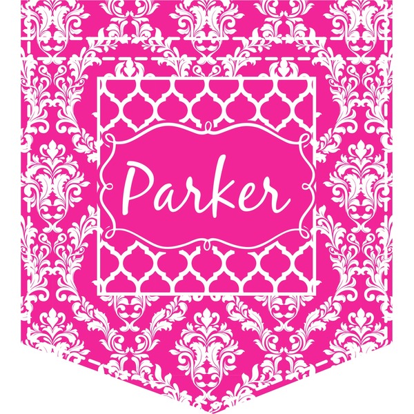 Custom Moroccan & Damask Iron On Faux Pocket (Personalized)