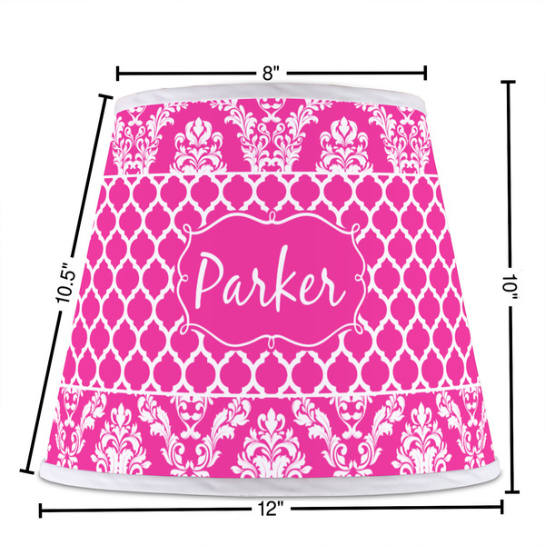 Moroccan & Damask Poly Film Empire Lampshade - Dimensions