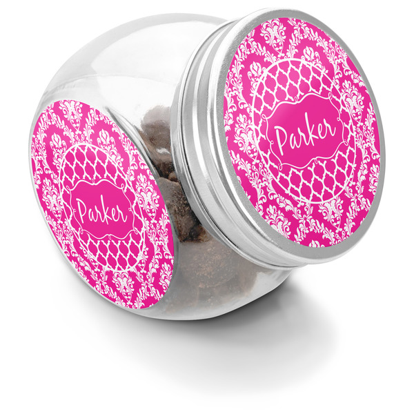 Custom Moroccan & Damask Puppy Treat Jar (Personalized)