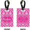 Moroccan & Damask Rectangle Luggage Tag (Front + Back)