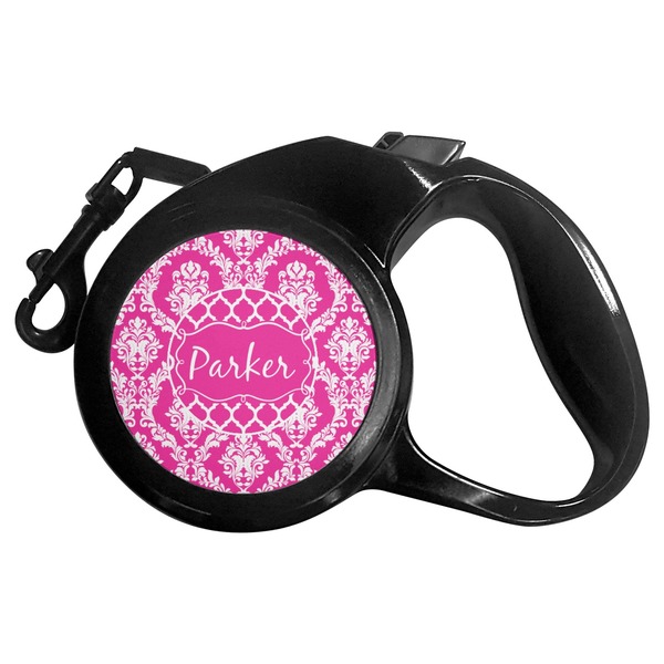 Custom Moroccan & Damask Retractable Dog Leash - Large (Personalized)