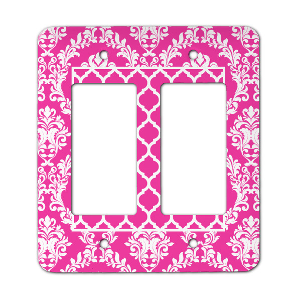 Custom Moroccan & Damask Rocker Style Light Switch Cover - Two Switch