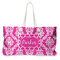 Moroccan & Damask Large Tote Bag with Rope Handles (Personalized)