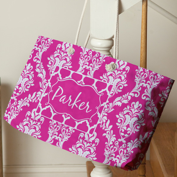 Moroccan & Damask Large Rope Tote - Life Style