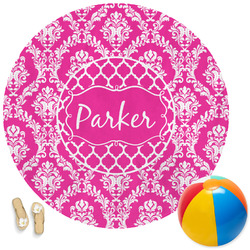 Moroccan & Damask Round Beach Towel (Personalized)
