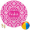 Moroccan & Damask Round Beach Towel (Personalized)