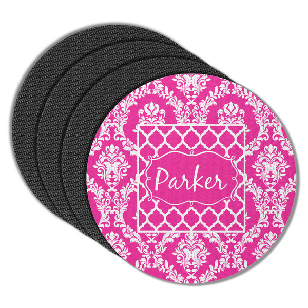 Moroccan & Damask Round Coaster Rubber Back - Main