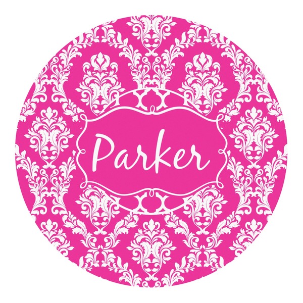 Custom Moroccan & Damask Round Decal - Large (Personalized)