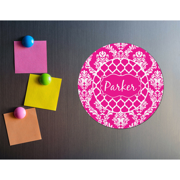 Moroccan & Damask Round Fridge Magnet - LIFESTYLE