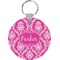 Moroccan & Damask Round Keychain (Personalized)