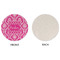 Moroccan & Damask Round Linen Placemats - APPROVAL (single sided)